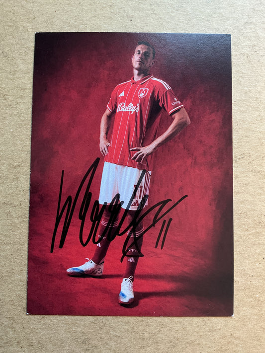 Chris Wood, New Zealand 🇳🇿 Nottingham Forest 2025/26 hand signed