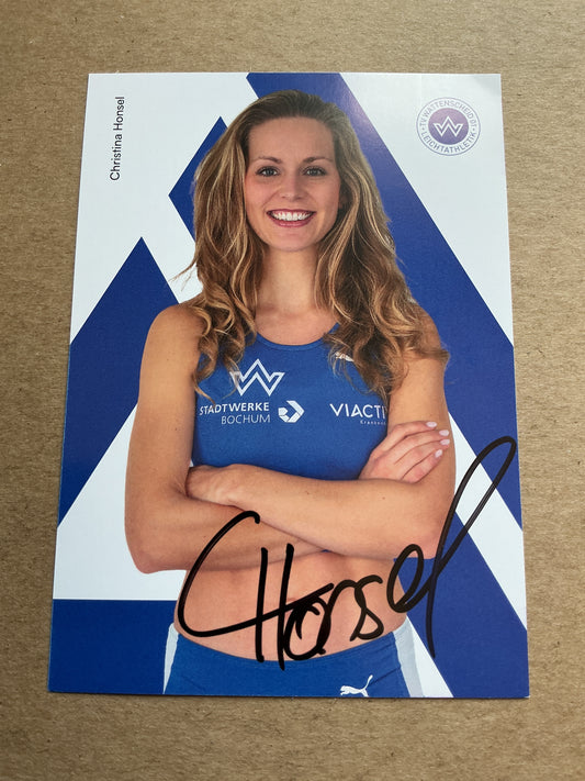 Christina Honsel, Germany 🇩🇪 Athletics Summer Olympics 2024 hand signed