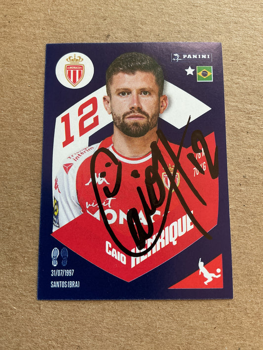 Caio Henrique, Brazil 🇧🇷 AS Monaco 2024 Panini hand signed