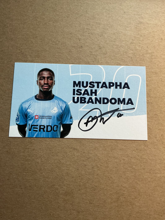 Mustapha Isah, Nigeria 🇳🇬 Randers FC 2023/24 hand signed