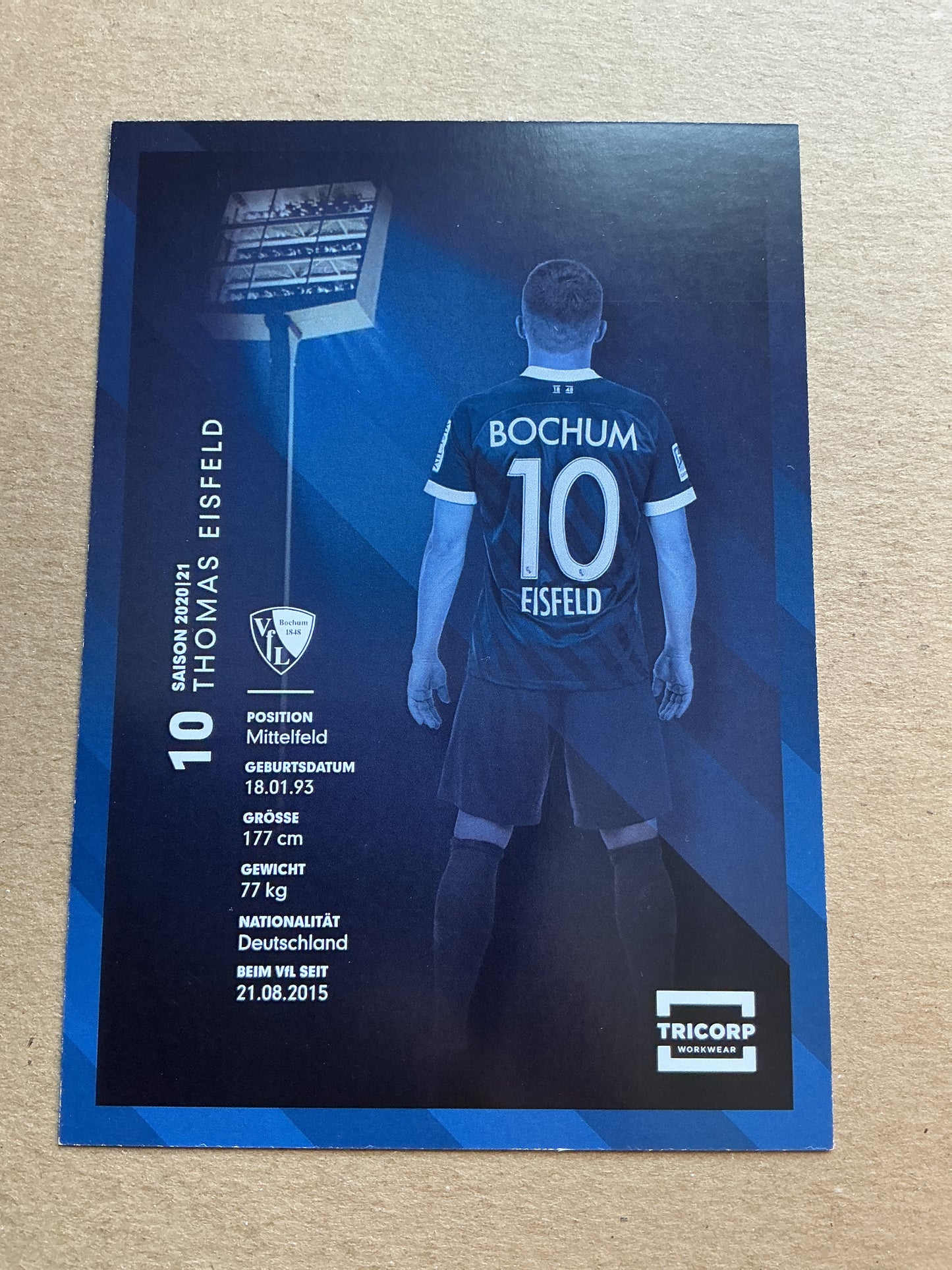 Thomas Eisfeld, Germany 🇩🇪 VfL Bochum 2020/21 hand signed