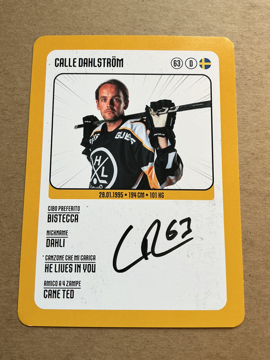 Calle Dahlström, Sweden 🇸🇪 HC Lugano 2025/26 hand signed