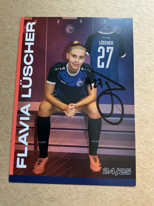 Flavia Lüscher, Switzerland 🇨🇭 1.FFC Turbine Potsdam 2024/25 hand signed