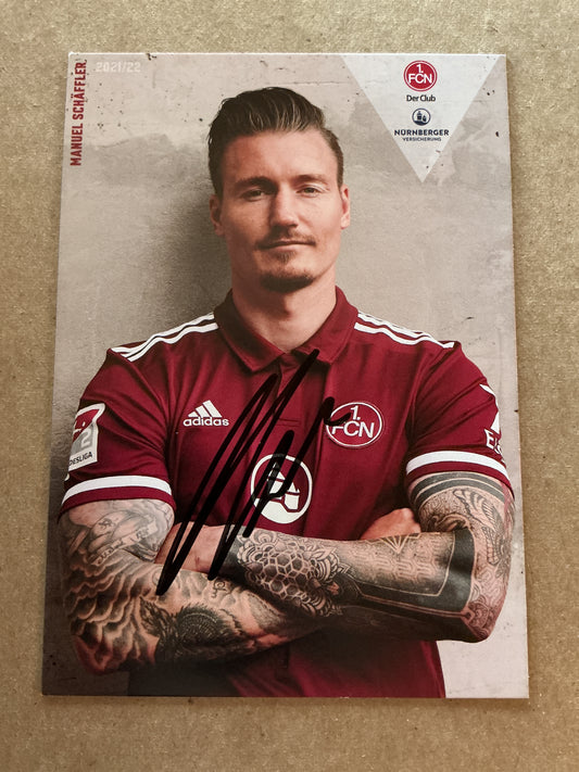 Manuel Schäffler, Germany 🇩🇪 1.FC Nürnberg 2021/22 hand signed