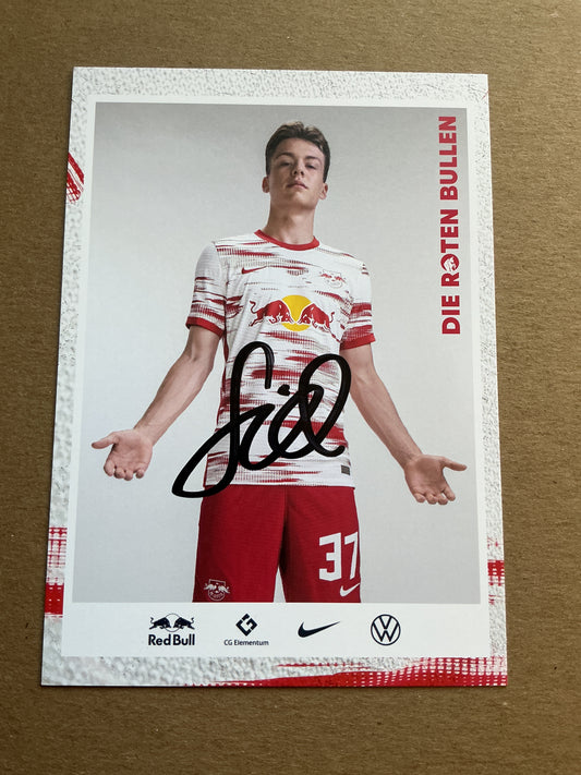 Sidney Raebiger, Germany 🇩🇪 RB Leipzig 2021/22 hand signed
