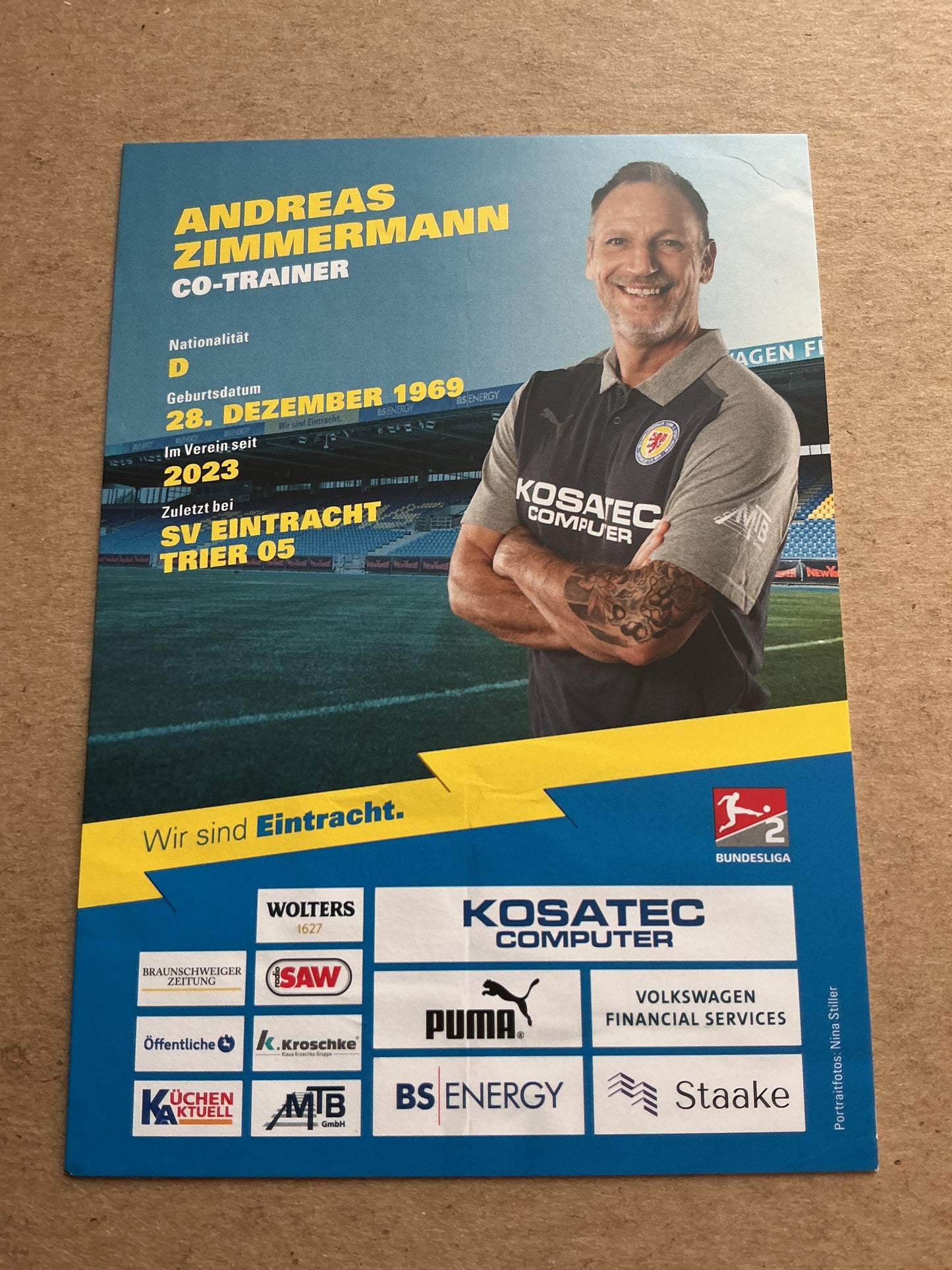 Andreas Zimmermann, Germany 🇩🇪 Eintracht Braunschweig 2023/24 hand signed