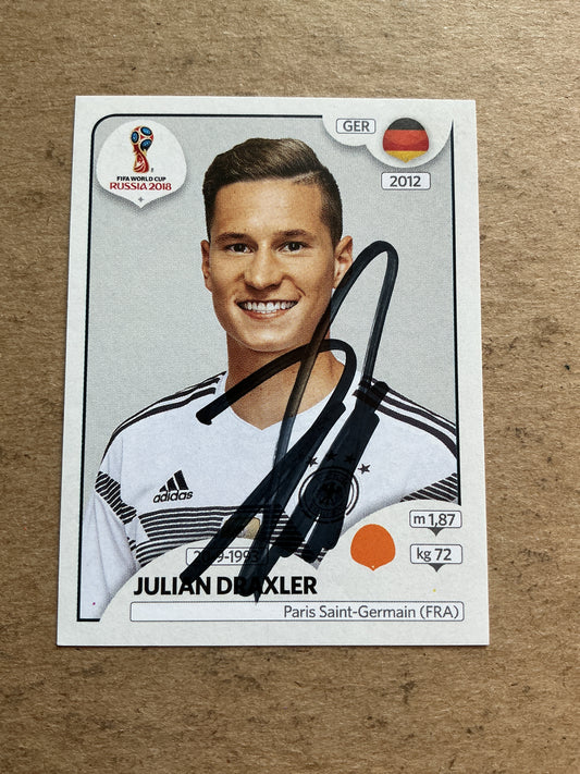 Julian Draxler, Germany 🇩🇪 FIFA World Cup 2018 Panini hand signed
