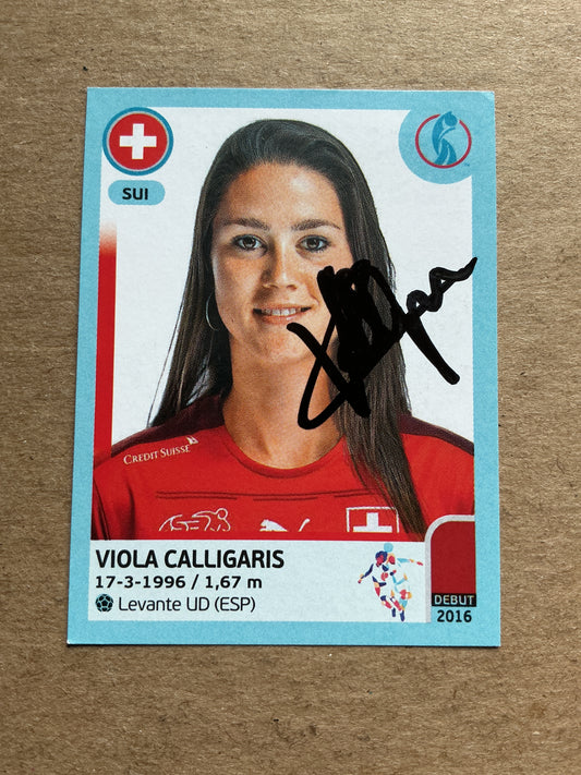 Viola Calligaris, Switzerland 🇨🇭 UEFA Women’s Euro Cup 2022 Panini hand signed