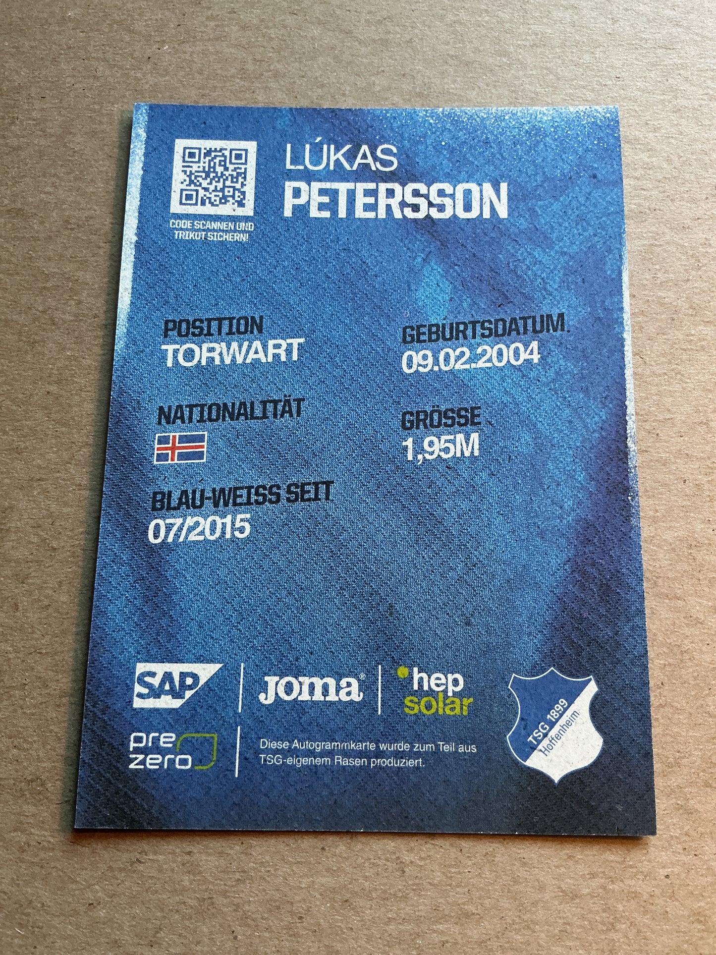 Lukas Petersson, Iceland 🇮🇸 TSG 1899 Hoffenheim 2024/25 hand signed