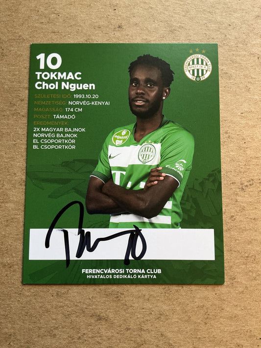 Tokmac Chol Nguen, Norway 🇳🇴 Ferencváros 2020/21 hand signed