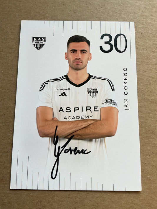 Jan Gorenc, Slovenia 🇸🇮 KAS Eupen 2023/24 hand signed