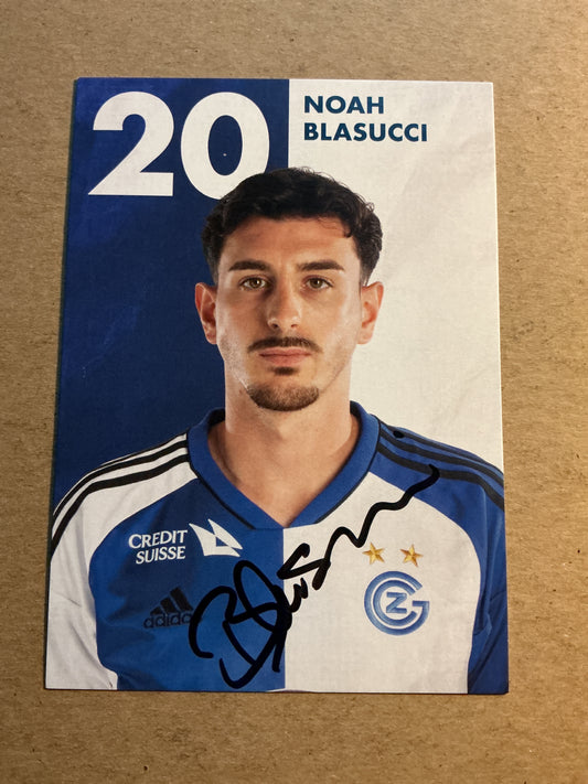 Noah Blasucci, Switzerland 🇨🇭 Grasshopper Zürich 2022/23 hand signed