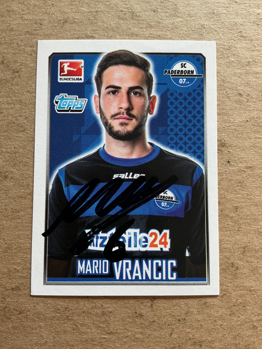 Mario Vrancic, Bosnia 🇧🇦 SC Paderborn 2014/15 Topps hand signed