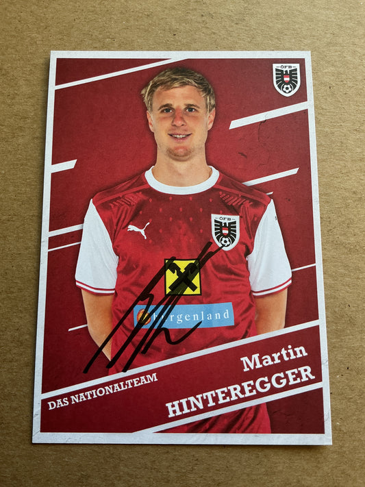 Martin Hinteregger, Austria 🇦🇹 2021 hand signed