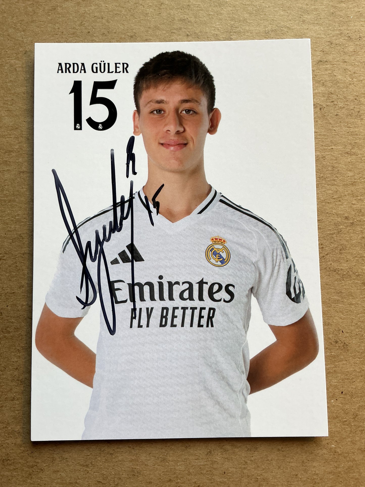 Arda Güler, Türkiye 🇹🇷 Real Madrid 2024/25 hand signed