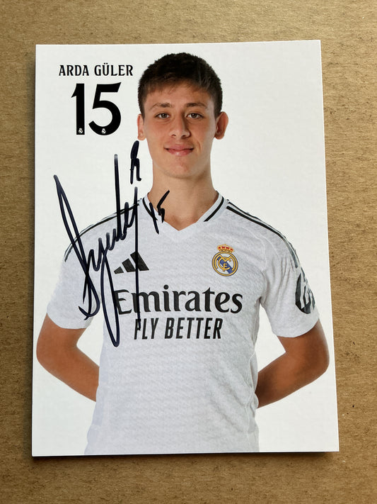 Arda Güler, Türkiye 🇹🇷 Real Madrid 2024/25 hand signed