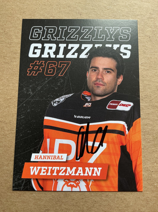 Hannibal Weitzmann, Germany 🇩🇪 Grizzlys Wolfsburg 2024/25 hand signed