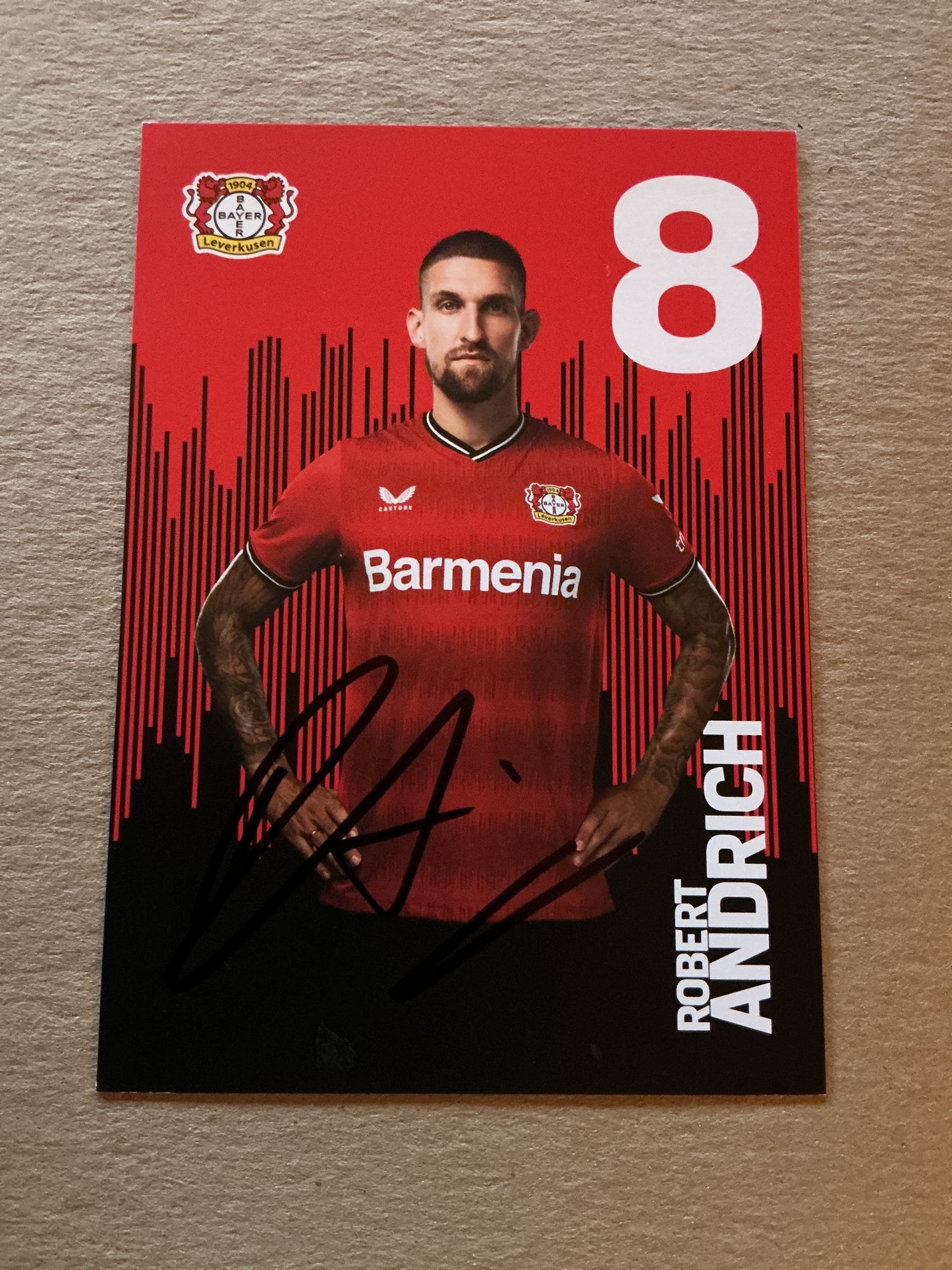Robert Andrich, Germany 🇩🇪 Bayer 04 Leverkusen 2022/23 hand signed
