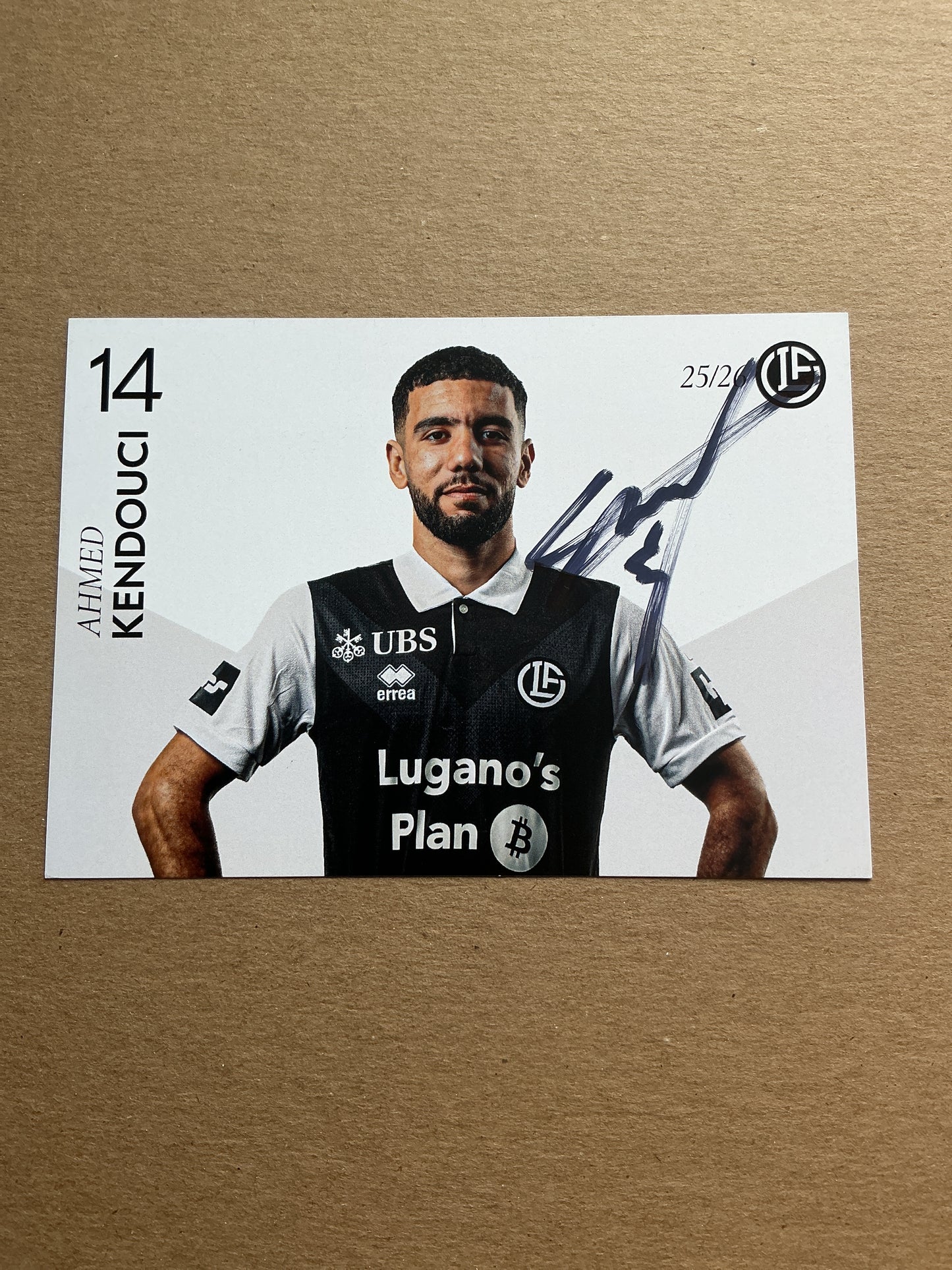 Ahmed Kendouci, Algeria 🇩🇿 HC Lugano 2025/26 hand signed