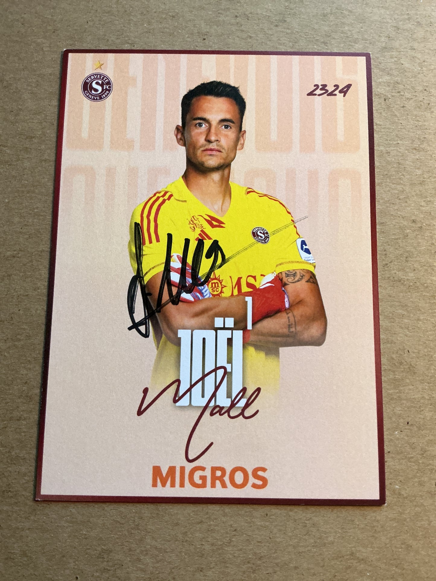 Joël Mall, Cyprus 🇨🇾 Servette FC 2023/24 hand signed