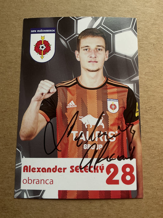 Alexander Selecký, Slovakia 🇸🇰 MFK Ružomberok 2023/24 hand signed