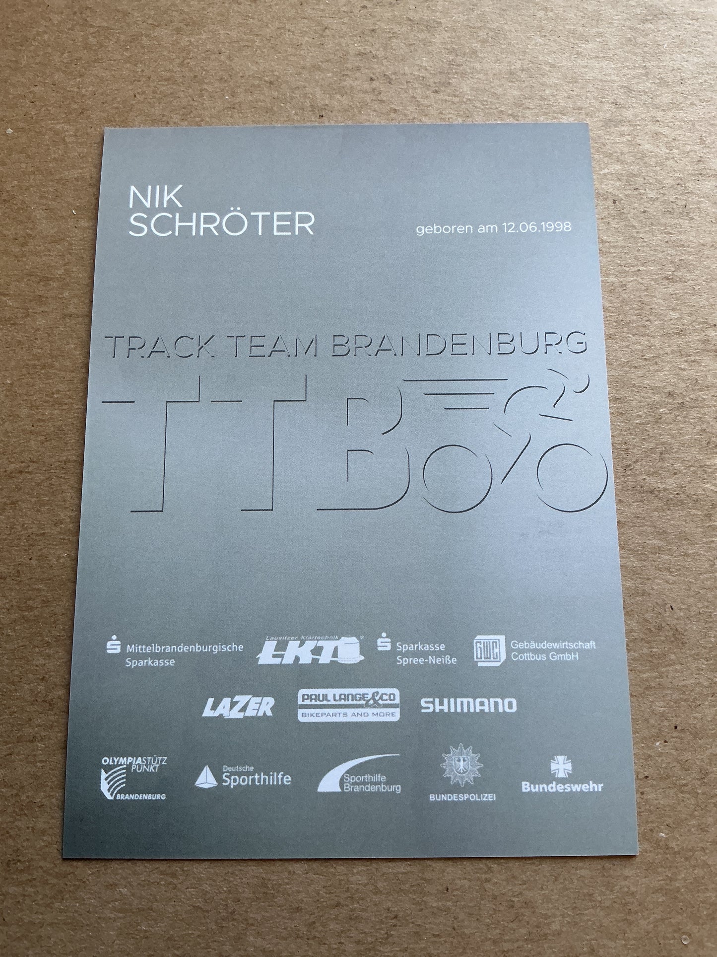 Nik Schröter, Germany 🇩🇪 Cycling Summer Olympics 2024 hand signed