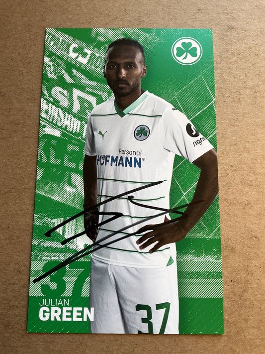 Julian Green, USA 🇺🇸 SpVgg Greuther Fürth 2023/24 hand signed