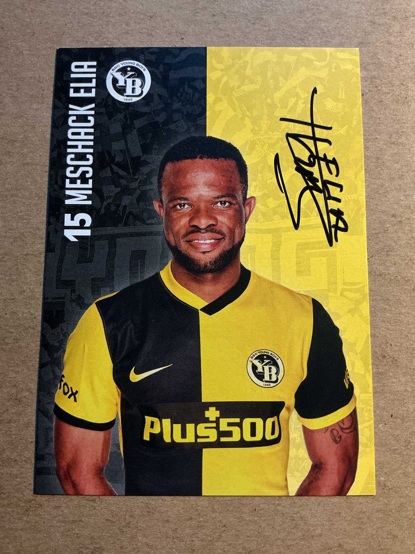 Meschack Elia, Kongo 🇨🇩 BSC Young Boys 2021/22 hand signed