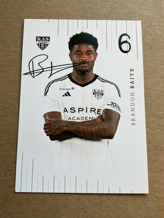 Brandon Baiye, Belgium 🇧🇪 KAS Eupen 2023/24 hand signed