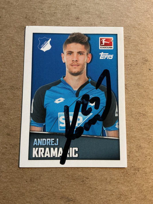 Andrej Kramaric, Croatia 🇭🇷 TSG 1899 Hoffenheim 2016/17 Topps hand signed