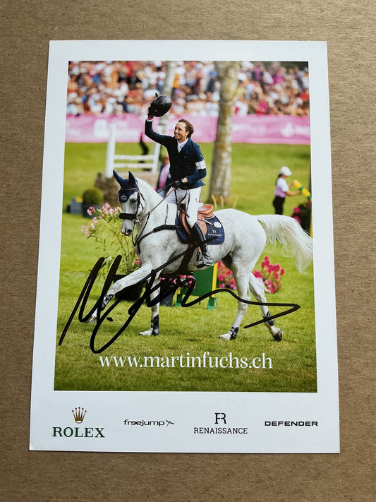Martin Fuchs, Switzerland 🇨🇭 Equestrian Summer Olympics 2024 hand signed