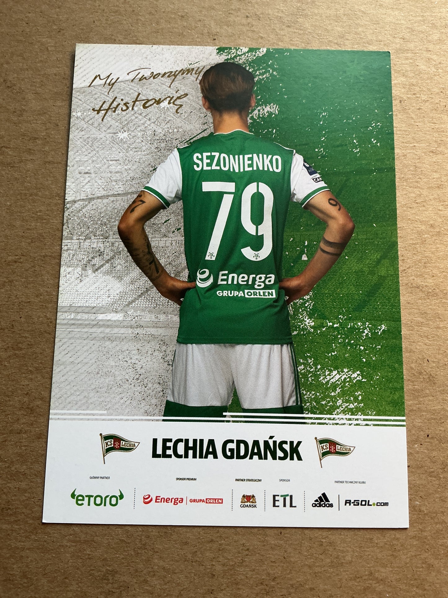 Kacper Sezonienko, Poland 🇵🇱 Lechia Gdansk 2022/23 hand signed