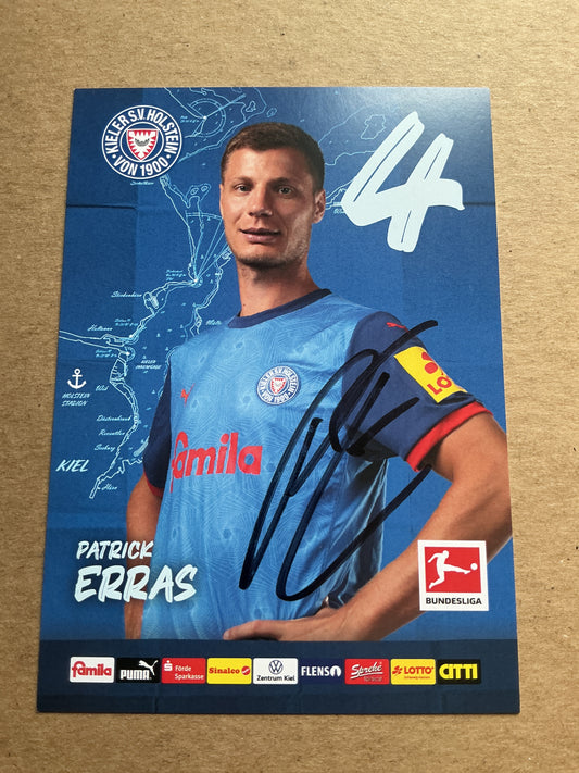 Patrick Erras, Germany 🇩🇪 Holstein Kiel 2024/25 hand signed