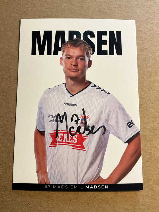 Mads Emil Madsen, Denmark 🇩🇰 Aarhus GF 2023/24 hand signed