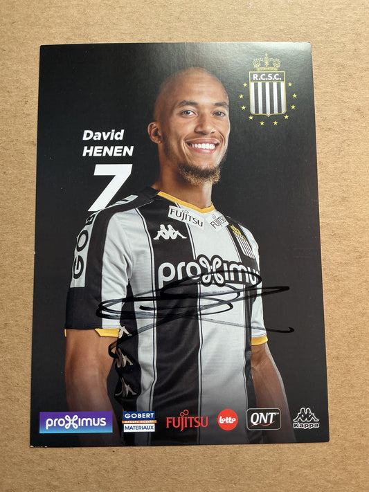 David Henen, Togo 🇹🇬 Royal Charleroi SC 2019/20 hand signed