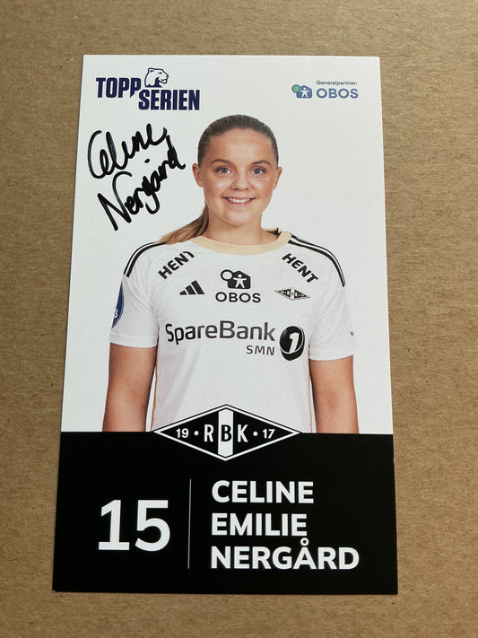 Celine Emilie Nergård, Norway 🇳🇴 Rosenborg BK 2023/24 hand signed