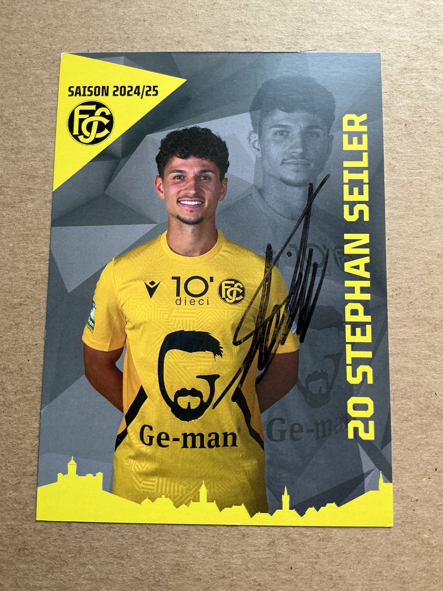 Stephan Seiler, Switzerland 🇨🇭 FC Schaffhausen 2024/25 hand signed