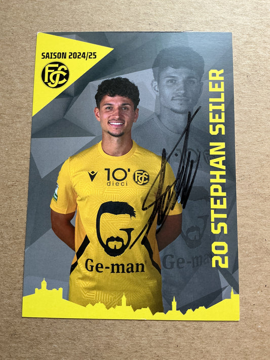 Stephan Seiler, Switzerland 🇨🇭 FC Schaffhausen 2024/25 hand signed