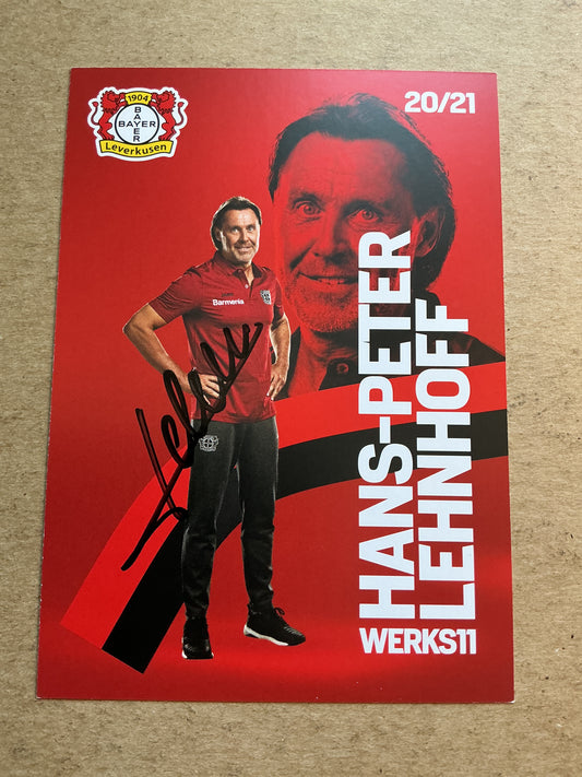 Hans-Peter Lehnhoff, Germany 🇩🇪 Bayer 04 Leverkusen 2020/21 hand signed