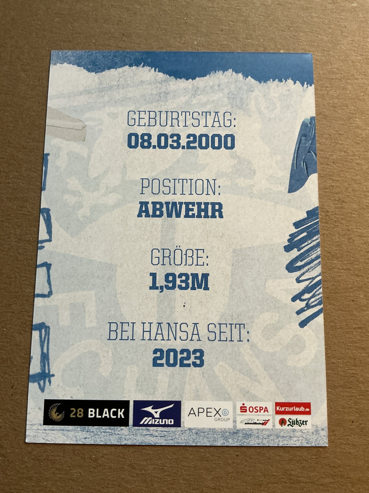 Jonas David, Germany 🇩🇪 Hansa Rostock 2023/24 hand signed