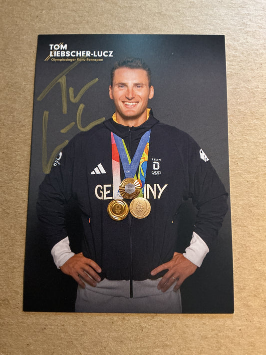 Tom Liebscher-Lucz, Germany 🇩🇪 Canoeing Summer Olympics 2024 hand signed