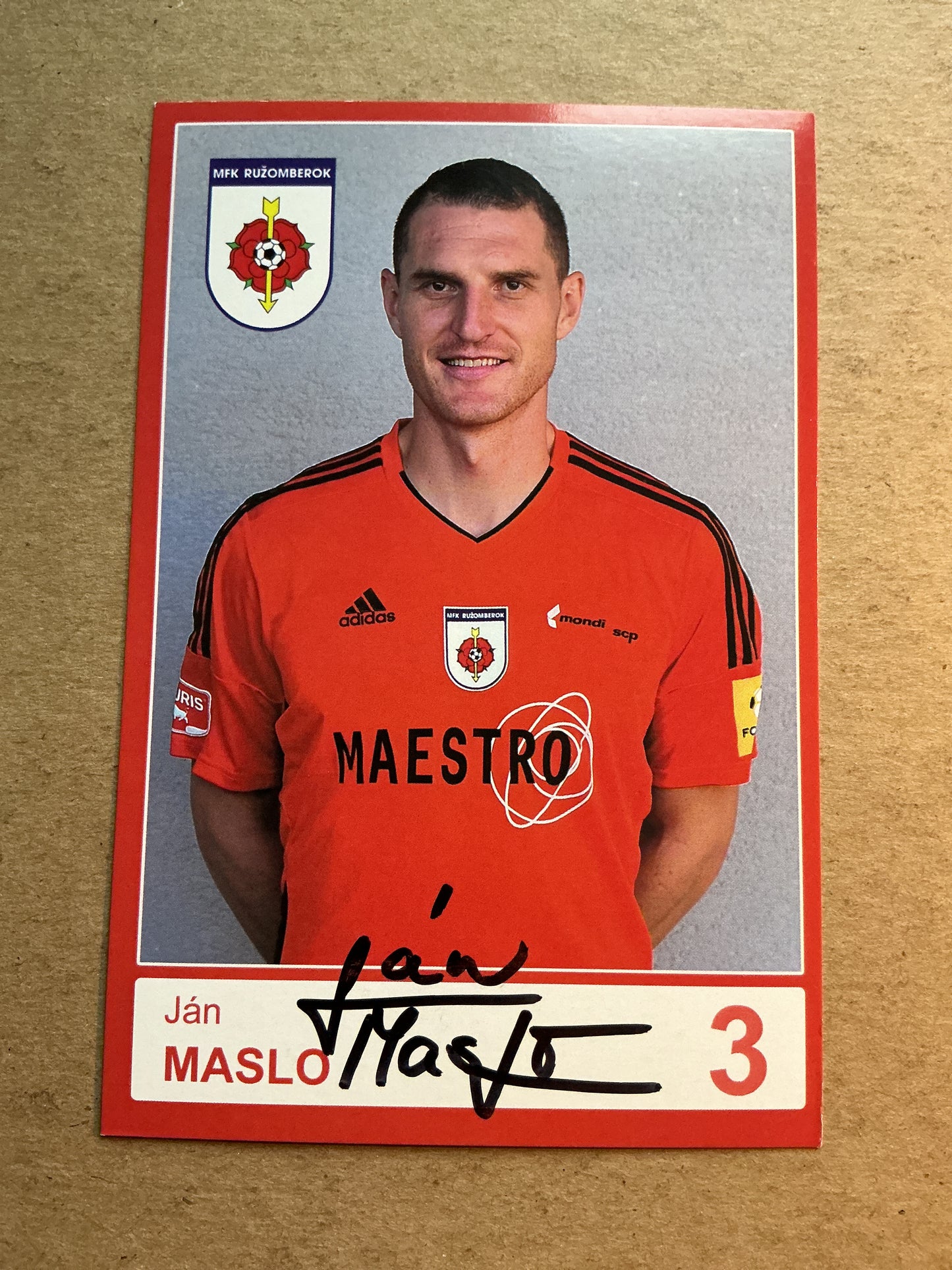 Ján Maslo, Slovakia 🇸🇰 MFK Ružomberok 2021/22 hand signed