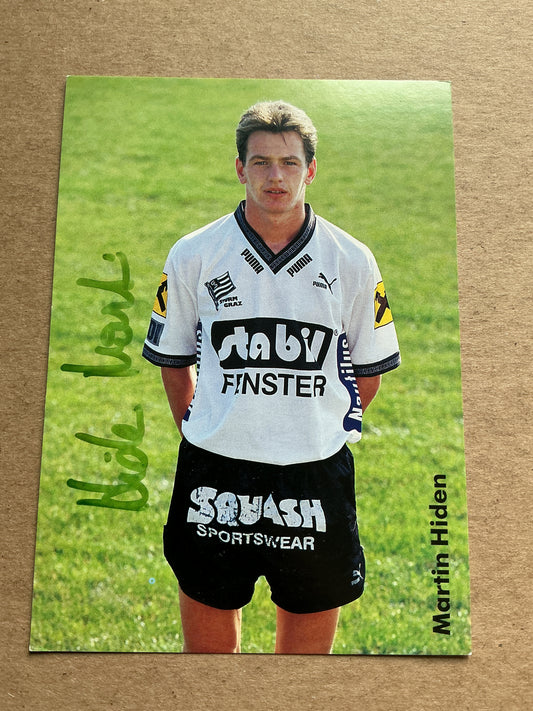 Martin Hiden, Austria 🇦🇹 SK Sturm Graz 1992/93 hand signed