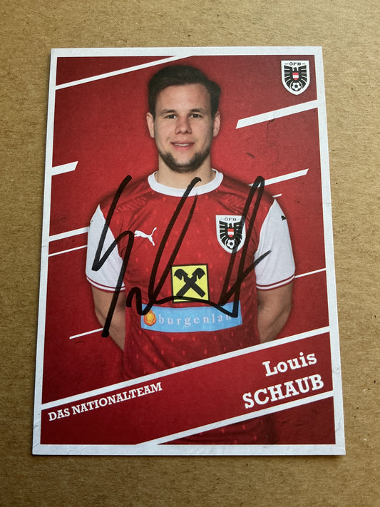 Louis Schaub, Austria 🇦🇹 2021 hand signed