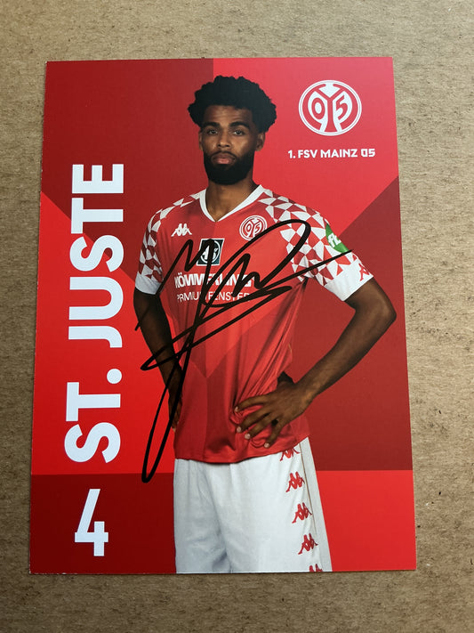 Jeremiah St. Juste, Netherlands 🇳🇱 FSV Mainz 05 2020/21 hand signed