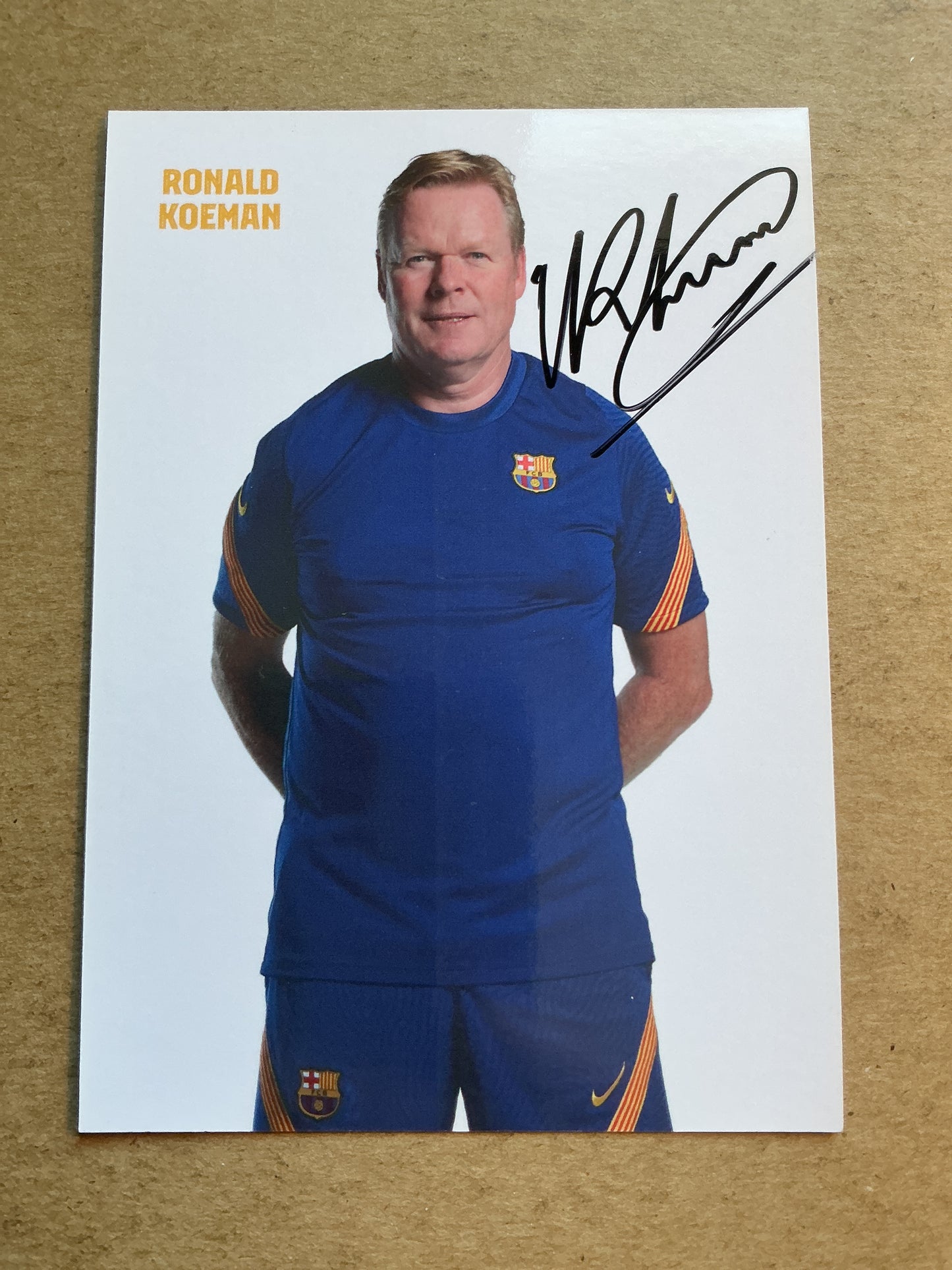 Ronald Koeman, Netherlands 🇳🇱 FC Barcelona 2020/21 hand signed