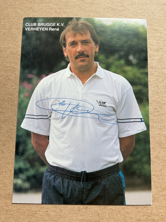 Rene Verheyen, Belgium 🇧🇪 Club Brugge 1992/93 hand signed
