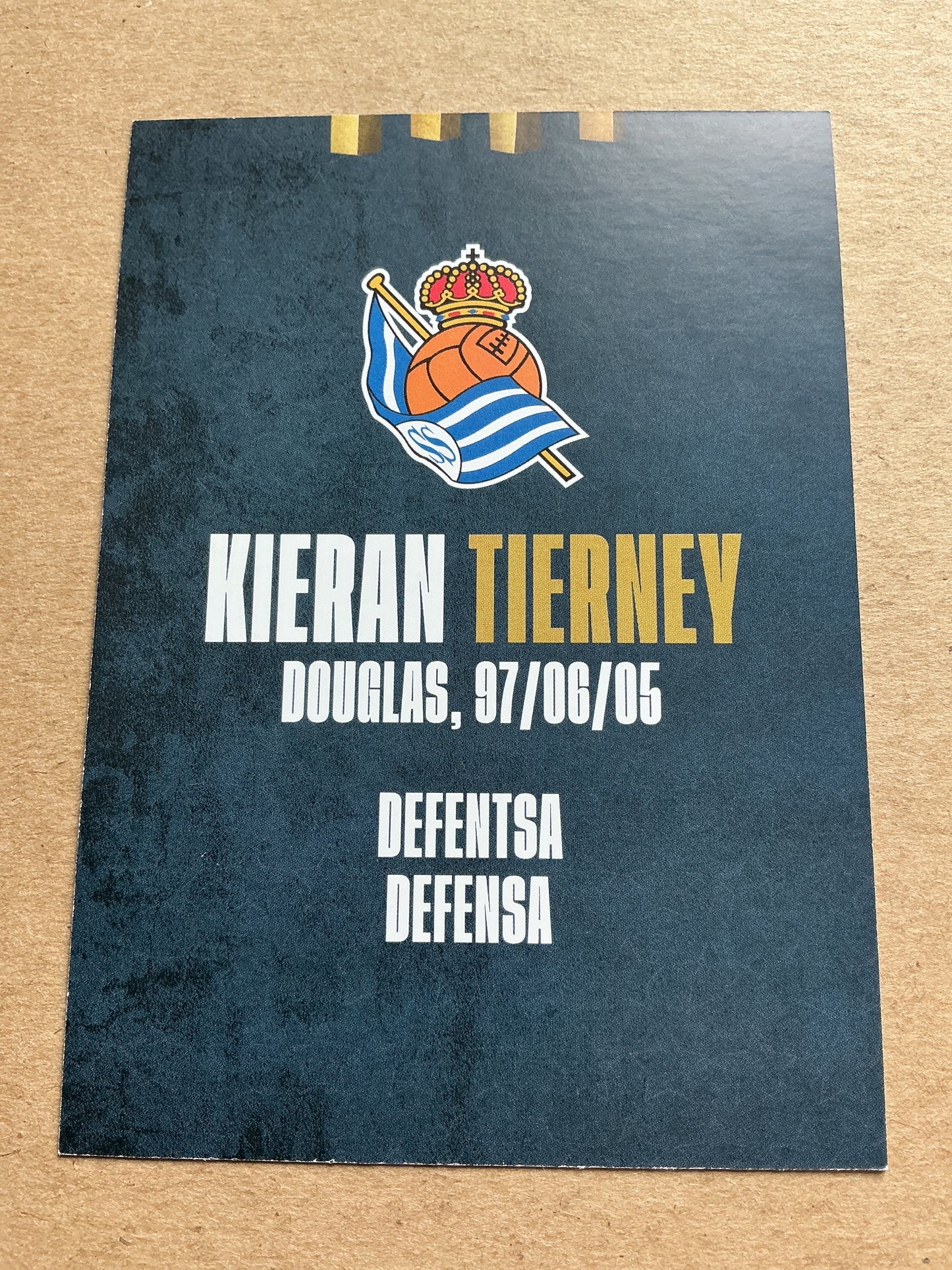 Kieran Tierney, Scotland 🏴󠁧󠁢󠁳󠁣󠁴󠁿 Real Sociedad 2023/24 hand signed