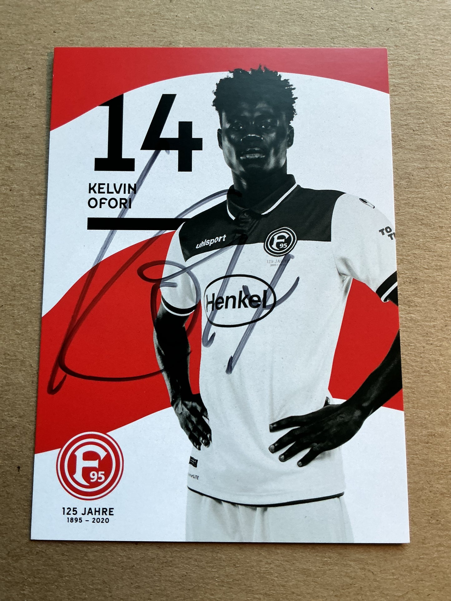 Kelvin Ofori, Ghana 🇬🇭 Fortuna Düsseldorf 2019/20 hand signed