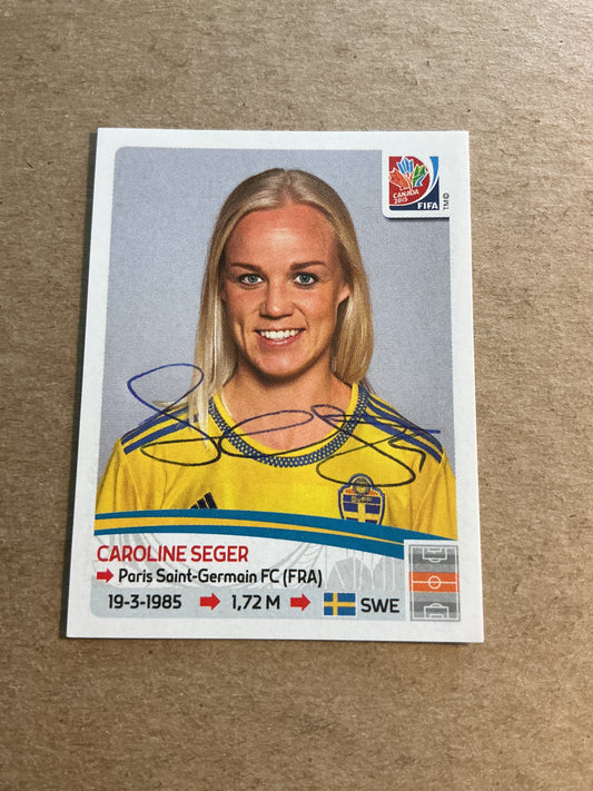 Caroline Seger, Sweden 🇸🇪 FIFA Women’s World Cup 2015 Panini hand signed